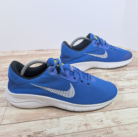 Nike Flex Experience 11 Royal Blue White Yellow Sneaker Trainers Men 8.5   8 1/2 - Picture 2 of 12